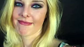 God i love how cute coed mya gags deep on cock before pussy pounding