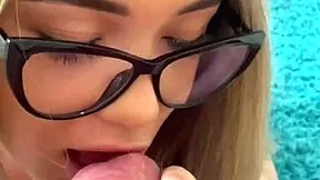 pov 18yo skinny blonde gypsy glasses worships big cock rides creampie 😍🍆💦