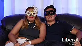 mexican curvy novia convinced by novio for first porn video with juicy ass cowgirl riding