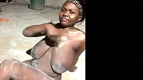 Outdoor ebony babe big tits ass fingering dildo masturbation orgasm curvy girlfriend