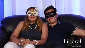 mexican curvy novia convinced by novio for first porn video with juicy ass cowgirl riding