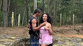 touching a milf's ass in the woods... her wild reaction?