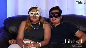 mexican curvy novia convinced by novio for first porn video with juicy ass cowgirl riding