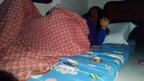 sharing bed with stepmom turned into unexpected creampie under sheets big ass cowgirl riding