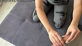 juicy curvy blonde leggings beauty fakes dumb spits moans sucks coach big cock workout pov part 1