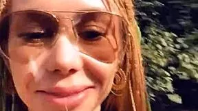 pretty european babe with small natural tits sucks monster cock rough then facial cumshot deep in forest moaning outdoors