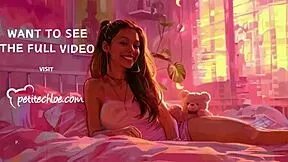 How wet does petite chloe get fingering to orgasm in lingerie?