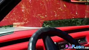 Petite latina milf poses hot outdoors exposing curves