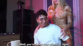 stepmom's saggy big natural tits shake as muscular stepson relives memories fucking her colombian ass and pussy old young taboo