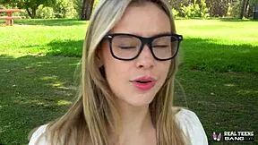 Skater girl Dylan Moore rides cock pov but ends up with her pierced tattooed glasses face drenched in cum.