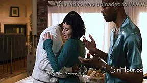 Boss with monster BBC convinces me to share wife Olive Glass for the job