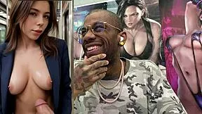 Ai generated fat ass asian cowgirl milf with big breast bald pussy rides cock humps bed sucks on public subway.