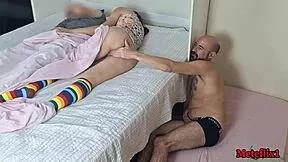 sharing a room with boyfriend's stepdad sparks forbidden bent over doggystyle urges