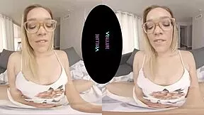 Bored lonely blonde masturbates hairy pussy with toys solo