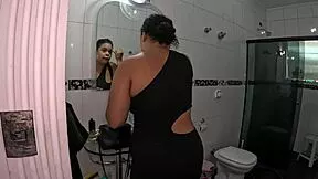 ted pranks gabi souza she's pregnant with twins she freaks out in shower wet pussy exposed juicy big tits latina ass shaking barefoot begging