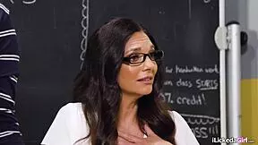 lesbian teacher demonstrates to milf how to tame stepdaughter with licks and fingering