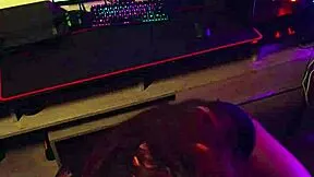 Chubby Neighbor Stops Gaming For Bent-Over Big Cock Doggystyle Pounding