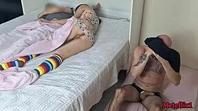 sharing a room with boyfriend's stepdad sparks forbidden bent over doggystyle urges