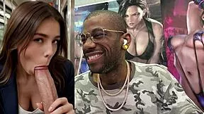 Ai generated fat ass asian cowgirl milf with big breast bald pussy rides cock humps bed sucks on public subway.
