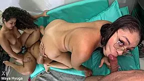 THREE HOT LATINAS DEVOUR ONE STUD IN WILD ASS LICKING BLOWJOB ORGY