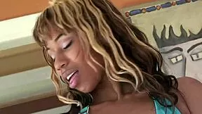 ebony pleasure bunny takes white cock deep in doggystyle till swallowing hot cum