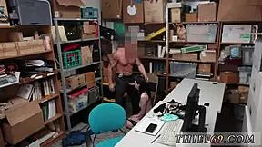 petite emo teen shoplifter caught by cop gets HARDCORE hands-on punishment