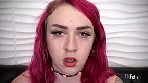 foot slave macy nikole mesmerized in interview gives feet to master for pov footjob!