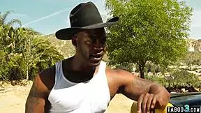 BBC Relaxes in Pierced Nipple Teen Stepdaughter Nat Turnher's Tight Pussy Outdoors