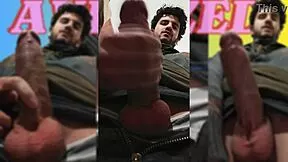 Hello Again: Stare at My Huge Balls While I Jerk Off, Lick and Swallow Every Drop