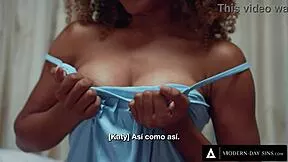 Teens try squirting in steamy wet threesome with subtitles