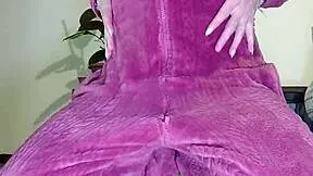 pregnant camgirl strips and moans during erotic video call