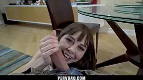 Stepdaddy spots stepdaughter naked touching herself what happens next?