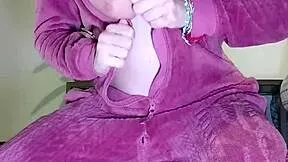 pregnant camgirl strips and moans during erotic video call