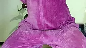 pregnant camgirl strips and moans during erotic video call