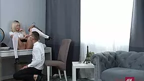 eva barbie's mmf 3some with double penetration anal pussy deepthroat ends in cumshots!