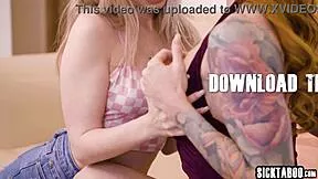 Petite teen take horny lesbian milf cock deep?