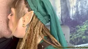 olivia explores zelda cosplay in playful narrative scene