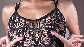 petite asian teen strips see-through outfit showing small tits big nips close up