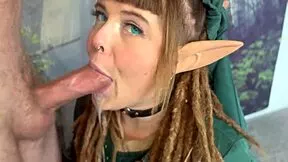 olivia explores zelda cosplay in playful narrative scene