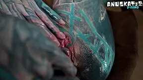 she's BENT OVER takin' that thick metal toy deep in her DOGGY ASS FUCKIN' till she cums german goth style