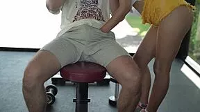 petite asian teen gym workout turns sweaty hardcore fuck