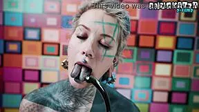 she's BENT OVER takin' that thick metal toy deep in her DOGGY ASS FUCKIN' till she cums german goth style