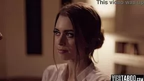 kinky milf secretary in office gets dominated hard by boss pov small tits ripped clothes doggystyle pounding