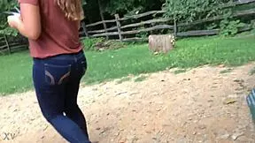 Heartbreakingly hot candid Mexican teen's fat black ass fills those tight jeans