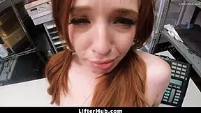 officer rips her clothes for thorough cavity search bent over doggystyle pov young tits punished in garage shop
