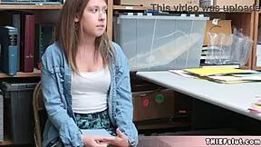petite brooke's small tits ass bent over doggystyle rough fucked punished hard by cop shoplifting california pov