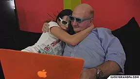 teen chills netflix style with grandpa now