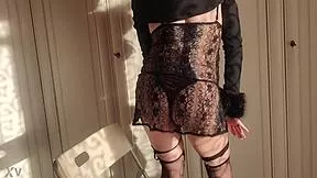 hot lavinia della love strips slow teasing her big tits and ass