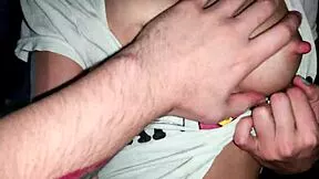skinny 18yo cutie rides hairy man's cock till she cums hard