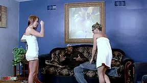 A BIG BLACK COCK SHARED BY TWO HOT BLONDS IN ROUGH FFM THREESOME